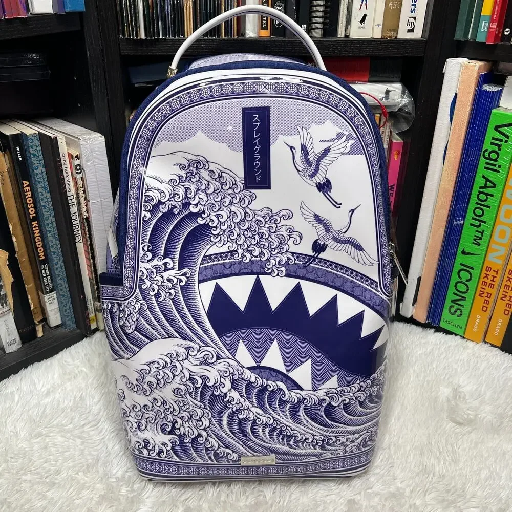 SPRAYGROUND PORCELAIN WAVE BACKPACK / BOOK BAG